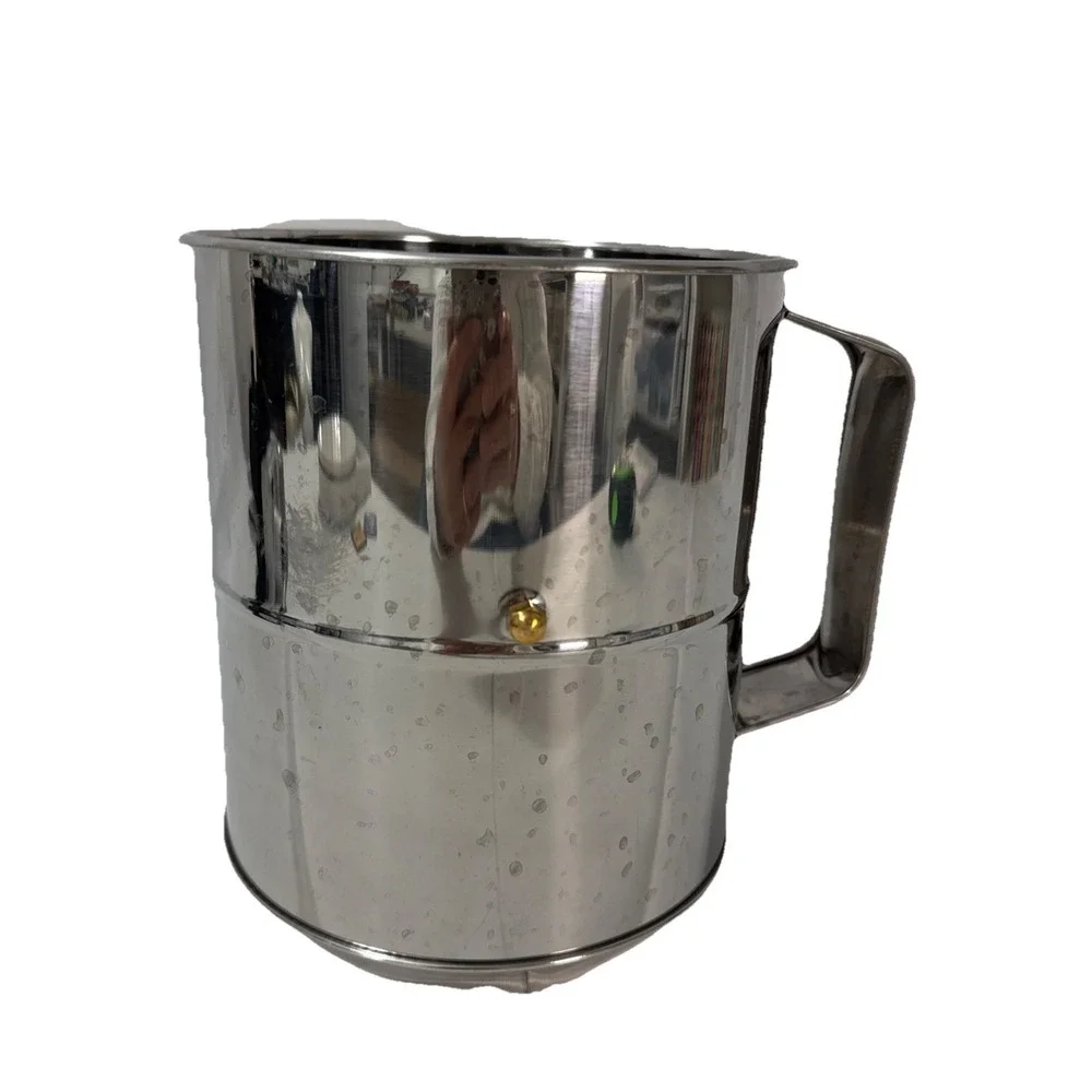 Flour Sifter 8 Cup‎ Stainless Steel Rotary Hand Crank New!
